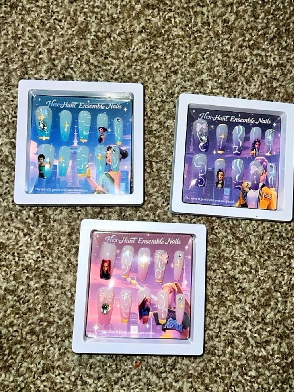 Demon Hunters K-Pop Press-On Nails – 18 Piece Set (Bundle of 18 Packs)